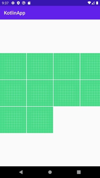【Kotlin】AndroidでGridLayoutを画面サイズに合わせて表示する方法