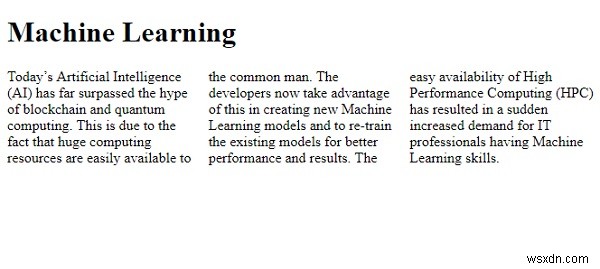 CSS3のcolumnsプロパティで列数と列幅を設定する方法
