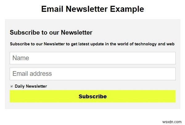 CSSでメールマガジン（ニュースレター）登録フォームを作成する方法