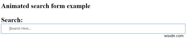 CSSでアニメーション検索フォームを作成する方法