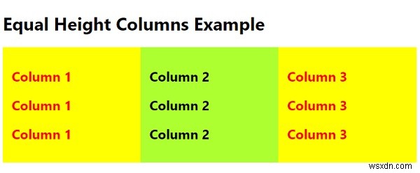 CSSで高さの揃ったカラム（列）を作成する方法
