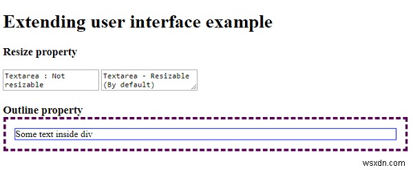 CSS3によるユーザーインターフェイスの拡張:resizeとoutline-offsetプロパティの使い方