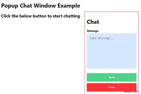 CSSとJavaScriptでポップアップチャットウィンドウを作成する方法
