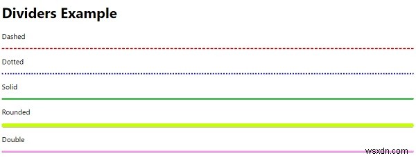 CSSでさまざまな種類の区切り線(仕切り)を作成する方法