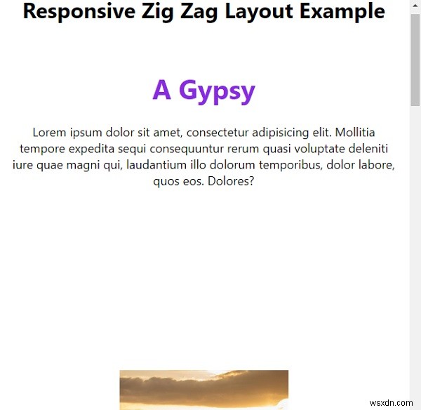 CSSでレスポンシブなジグザグ（交互）レイアウトを作成する方法