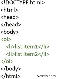 HTMLで順序付きリスト（番号付きリスト）を作成する方法