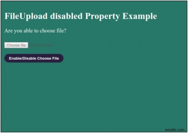 HTML DOM FileUploadのdisabledプロパティとは?構文と使い方をサンプルコード付きで解説