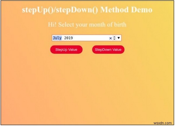 HTML DOM 入力月(month)の stepDown() メソッドとは?使い方をわかりやすく解説