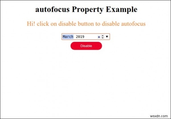 HTML DOM 入力タイプ「month」のautofocusプロパティの使い方を解説