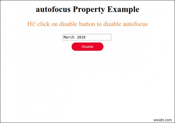 HTML DOM 入力タイプ「month」のautofocusプロパティの使い方を解説