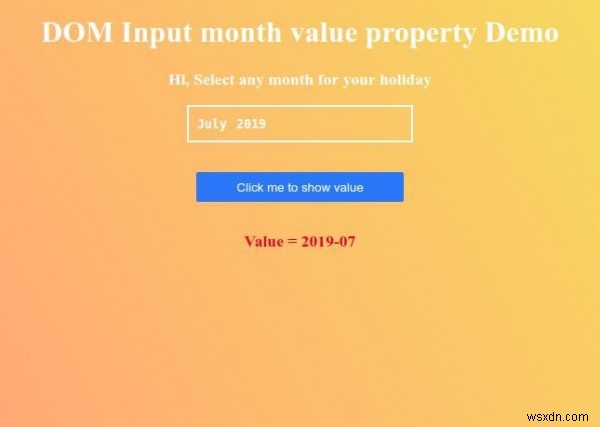 HTML DOM Input Monthのvalueプロパティとは？使い方をサンプルコード付きで解説