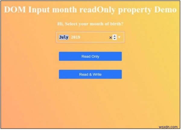 HTML DOM input monthのreadOnlyプロパティとは?取得・設定方法をサンプルコードで解説