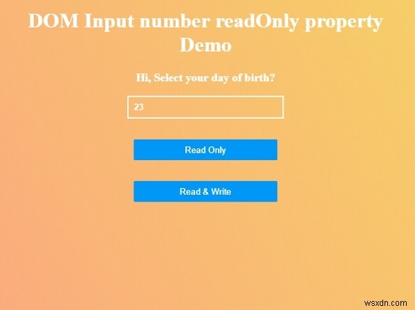 HTML DOM の input number readOnly プロパティとは？構文と使い方を解説