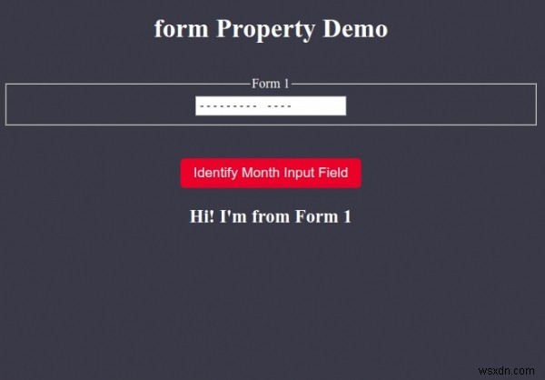 HTML DOM input month の form プロパティとは?使い方をサンプルコード付きで解説