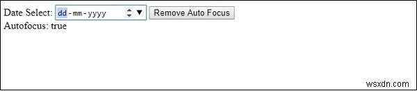 HTML DOM Input Date の autofocus プロパティの使い方を解説