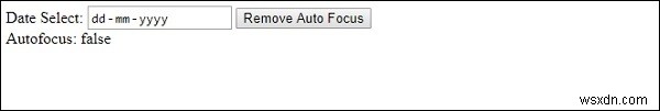 HTML DOM Input Date の autofocus プロパティの使い方を解説