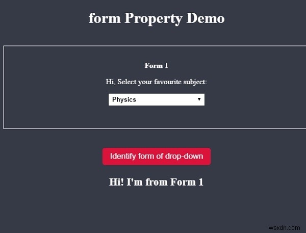 HTML DOM select要素のformプロパティの使い方を解説