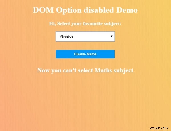 HTML DOM の option disabled プロパティの使い方を徹底解説
