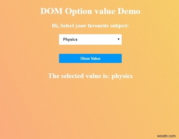 HTML DOMのoption valueプロパティとは？構文とサンプルコードで学ぶ使い方