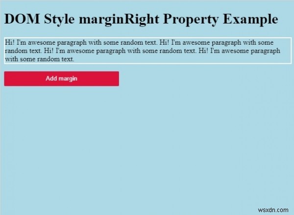 HTML DOM の style.marginRight プロパティとは?使い方とサンプルコードを解説