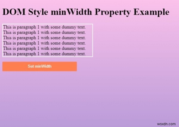 HTML DOM スタイルの minWidth プロパティとは?使い方をわかりやすく解説