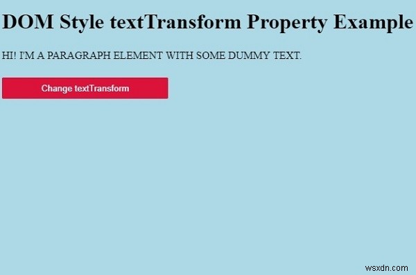 HTML DOM スタイルの textTransform プロパティとは?使い方を解説