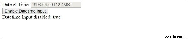 HTML DOM Input Datetime の disabled プロパティの使い方を解説