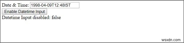 HTML DOM Input Datetime の disabled プロパティの使い方を解説