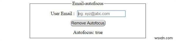 HTML DOM Input Emailのautofocusプロパティとは？構文と使い方を解説