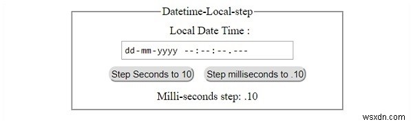 HTML DOMのInput DatetimeLocal stepプロパティとは？秒・ミリ秒の間隔を制御する方法