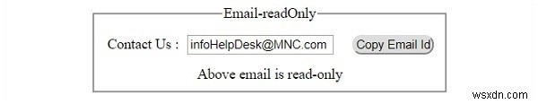 HTML DOM Input Email の readOnly プロパティとは?使い方とサンプルコードを解説