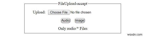 HTML DOM Input FileUploadのacceptプロパティの使い方を解説