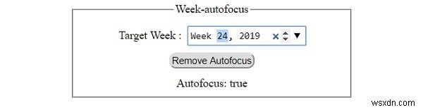 HTML DOM Input Week の autofocus プロパティの使い方を徹底解説