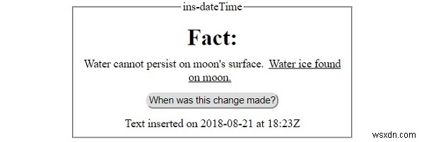 HTML DOM ins dateTime プロパティの使い方を解説