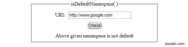 HTML DOMのisDefaultNamespace()メソッドとは?使い方とサンプルコード解説