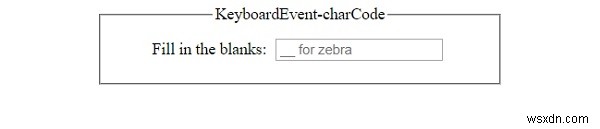 HTML DOM KeyboardEvent charCodeプロパティの使い方を解説
