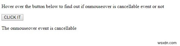 HTML DOMのcancelableイベントプロパティの使い方とサンプルコード