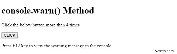 HTML DOMのconsole.warn()メソッドとは？使い方とサンプルコードを徹底解説