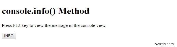 HTML DOMのconsole.info()メソッドとは？構文と使い方を実例付きで解説