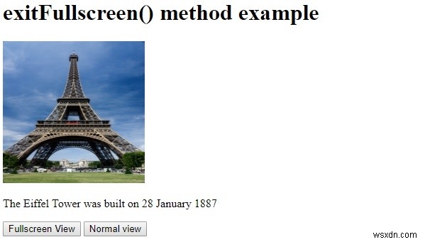 HTML DOM exitFullscreen()メソッドとは？使い方とサンプルコードを解説