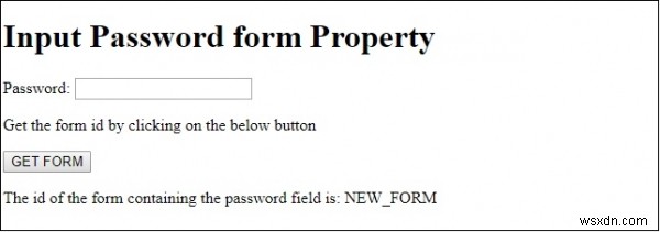 HTML DOM 入力パスワードのformプロパティとは？構文と使い方を実例で解説