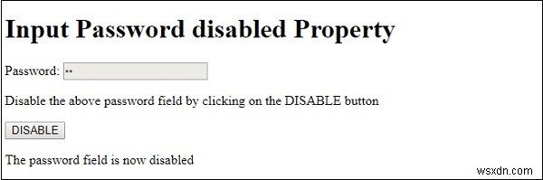 HTML DOM Input Password の disabled プロパティの使い方を徹底解説