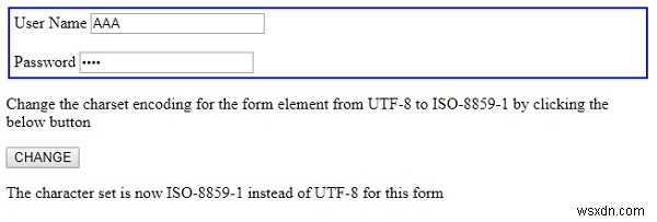 HTML DOMのフォームacceptCharsetプロパティの使い方をサンプルコード付きで解説