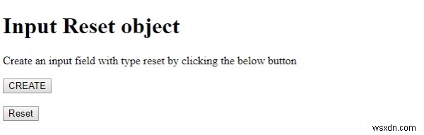 HTML DOM Input Reset(リセットボタン)オブジェクトの使い方とプロパティ一覧