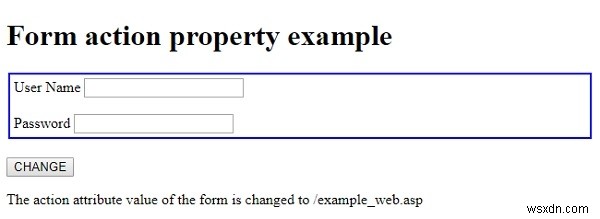 HTML DOM フォームの action プロパティとは？使い方とサンプルコードを解説