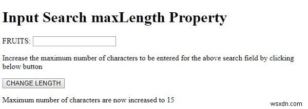 HTML DOM Input Search maxLengthプロパティの使い方｜検索フィールドの最大入力文字数を設定・取得する方法