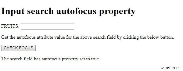 HTML DOMのInput Search autofocusプロパティとは？使い方とサンプルコードを解説