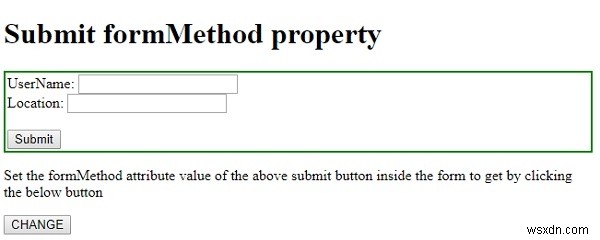 HTML DOMのInput Submit formMethodプロパティとは?使い方を徹底解説