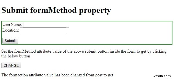 HTML DOMのInput Submit formMethodプロパティとは?使い方を徹底解説