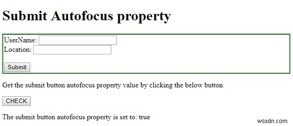 HTML DOM Input Submit autofocusプロパティの使い方を徹底解説